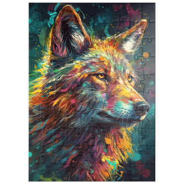 puzzleplate Vibrant Wolf 100 Puzzle