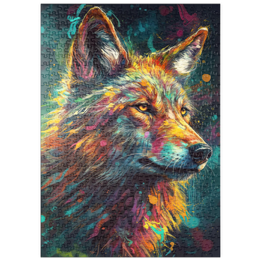 puzzleplate Vibrant Wolf 500 Puzzle
