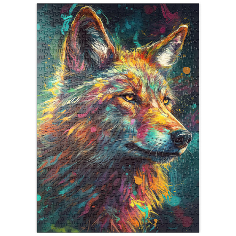 puzzleplate Vibrant Wolf 500 Puzzle