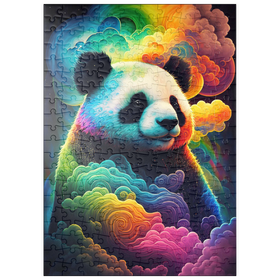 Darstellung des Puzzle Motivs Verträumter kosmischer Panda - Puzzleteile: 200