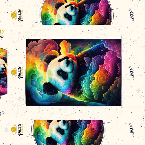 Dreamy Cosmic Panda 500 Puzzle Schachtel 3D Modell