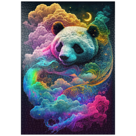 Darstellung des Puzzle Motivs Himmlischer Panda - Puzzleteile: 1000