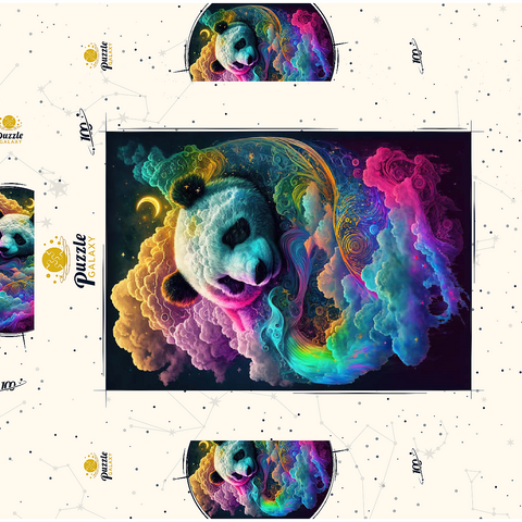 Celestial Panda 100 Puzzle Schachtel 3D Modell