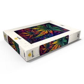 Alternative Darstellung des Puzzle-Motivs Psychedelische Blätter – Puzzleteile: 1000