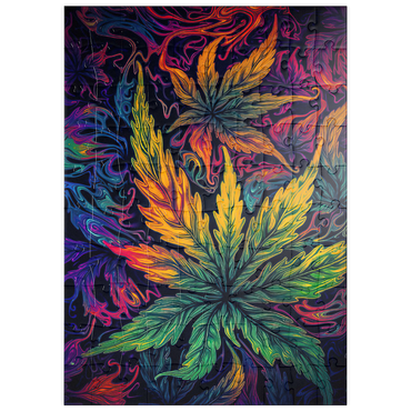 puzzleplate Psychedelic Leaves 100 Puzzle