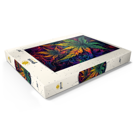 Alternative Darstellung des Puzzle-Motivs Psychedelische Blätter – Puzzleteile: 200