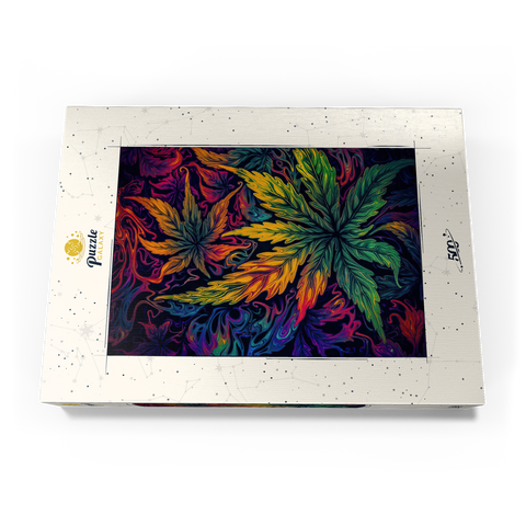 Psychedelic Leaves 500 Puzzle Schachtel Ansicht3