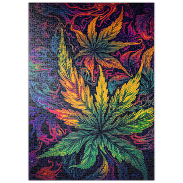 puzzleplate Psychedelic Leaves 500 Puzzle