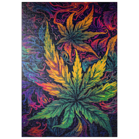 puzzleplate Psychedelic Leaves 500 Puzzle
