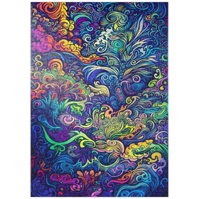 Darstellung des Puzzle-Motivs Psychedelische Strudel – Puzzleteile: 1000