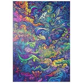 Darstellung des Puzzle-Motivs Psychedelische Strudel – Puzzleteile: 200