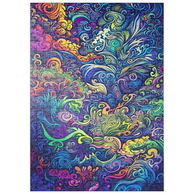 Darstellung des Puzzle Motivs Psychedelische Strudel - Puzzleteile: 500