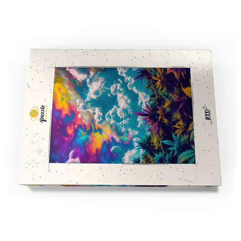Darstellung des Puzzle Motivs Psychedelischer Himmel über leuchtendem Laub Psychedelic Sky Over Vibrant Foliage 1000 Puzzle Schachtel Ansicht3