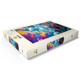 Alternative Darstellung des Puzzle-Motivs Psychedelischer Himmel über leuchtendem Laub – Puzzleteile: 200