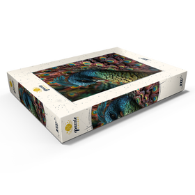 Alternative Darstellung des Puzzle-Motivs majestätischer Pfau – Puzzleteile: 1000