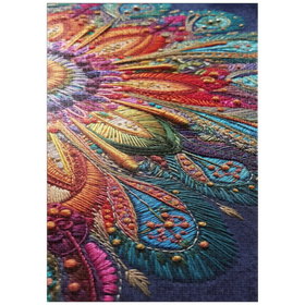 Darstellung des Puzzle-Motivs Aufwändige Stickerei – Puzzleteile: 1000