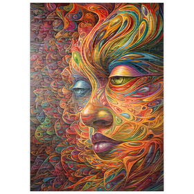 Darstellung des Puzzle-Motivs Psychedelisches Porträt – Puzzleteile: 200