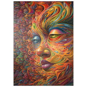 Darstellung des Puzzle Motivs Psychedelisches Porträt - Puzzleteile: 500