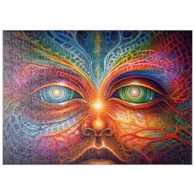 Darstellung des Puzzle Motivs Psychedelisches Visionärsgesicht - Puzzleteile: 200