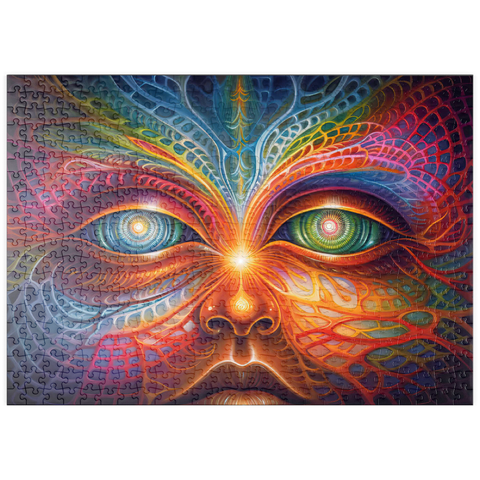 puzzleplate Psychedelic Visionary Face 500 Puzzle