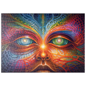 Darstellung des Puzzle Motivs Psychedelisches Visionärsgesicht - Puzzleteile: 500