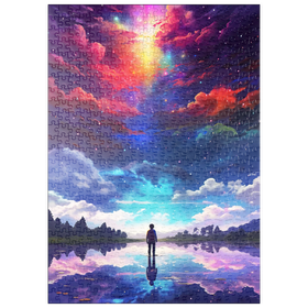 Darstellung des Puzzle Motivs Kosmische Reflexion - Puzzleteile: 500