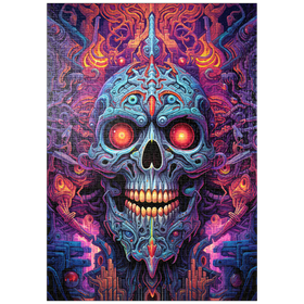 Darstellung des Puzzle Motivs Kybernetischer Schädel - Puzzleteile: 1000