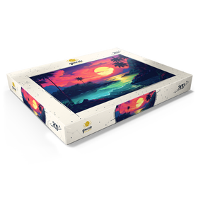 Alternative Darstellung des Puzzle-Motivs Tropisches Sonnenuntergangsparadies – Puzzleteile: 200