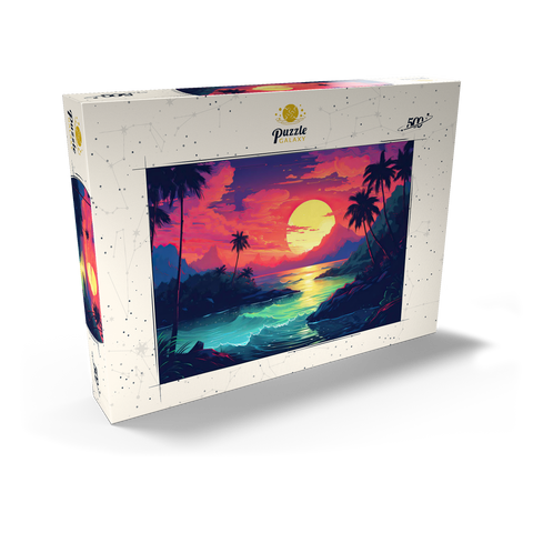 Tropical Sunset Paradise 500 Puzzle Schachtel Ansicht2