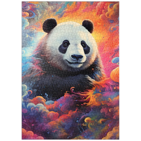 Darstellung des Puzzle Motivs Himmlischer Panda - Puzzleteile: 1000