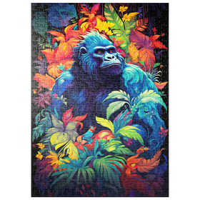 Darstellung des Puzzle Motivs Majestätischer Gorilla - Puzzleteile: 500