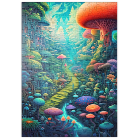 Darstellung des Puzzle-Motivs Verwunschener Pilzwald – Puzzleteile: 200