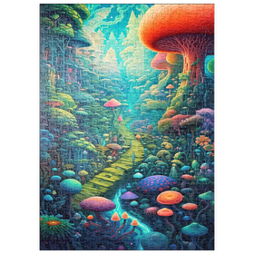 Darstellung des Puzzle Motivs Verwunschener Pilzwald - Puzzleteile: 500