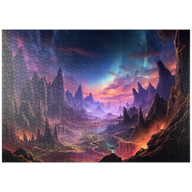 Darstellung des Puzzle-Motivs Auserirdische Landschaften – Puzzleteile: 1000