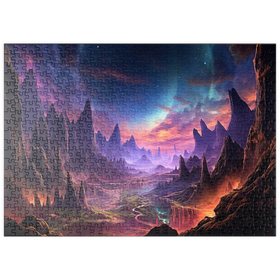 Darstellung des Puzzle-Motivs Auserirdische Landschaften – Puzzleteile: 500