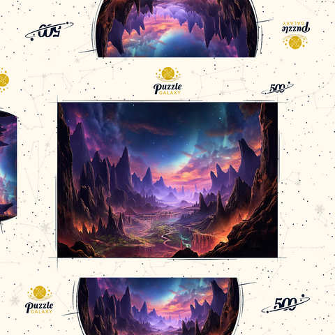 Alien Landscape 500 Puzzle Schachtel 3D Modell