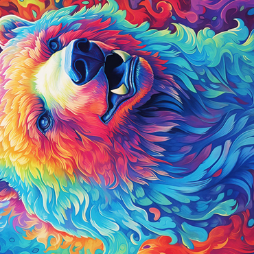 Vibrant Grizzly Bear 1000 Puzzle 3D Modell