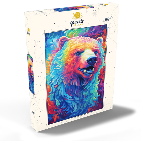 Vibrant Grizzly Bear 100 Puzzle Schachtel Ansicht2