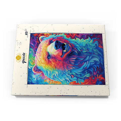 Vibrant Grizzly Bear 100 Puzzle Schachtel Ansicht3