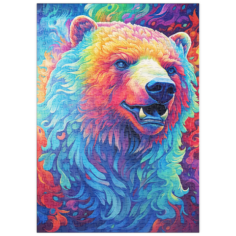 puzzleplate Vibrant Grizzly Bear 500 Puzzle