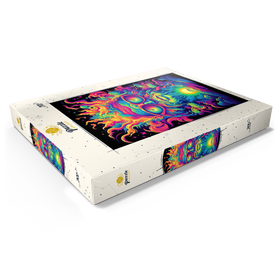 Darstellung des Puzzle Motivs Psychedelischer kosmischer Guru - Puzzleteile: 200