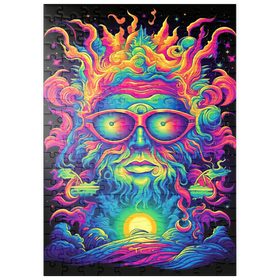 Darstellung des Puzzle-Motivs Psychedelischer kosmischer Guru – Puzzleteile: 200