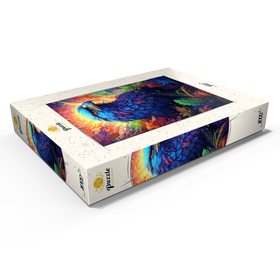 Alternative Darstellung des Puzzle-Motivs Majestätischer Blauadler in einem lebhaften Fantasiedschungel – Puzzleteile: 1000