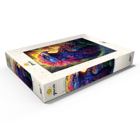 Alternative Darstellung des Puzzle-Motivs Farbenfroher Fantasy-Adler mit bunten Federn – Puzzleteile: 500
