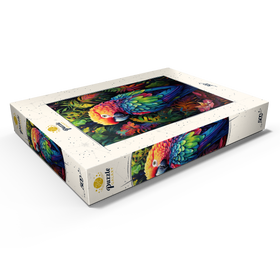 Alternative Darstellung des Puzzle-Motivs Farbenfroher Scharlach-Ara im tropischen Dschungel – Puzzleteile: 500