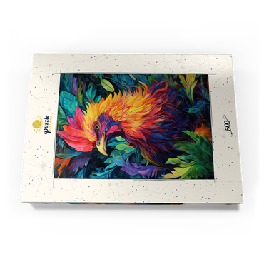 Darstellung des Puzzle Motivs Vibrant Rooster with Tropical Foliage 500 Puzzle Schachtel Ansicht3