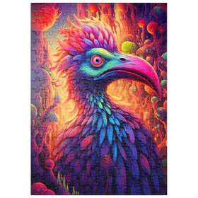 Darstellung des Puzzle Motivs Exotischer Vogel in einer Fantasiewelt - Puzzleteile: 200