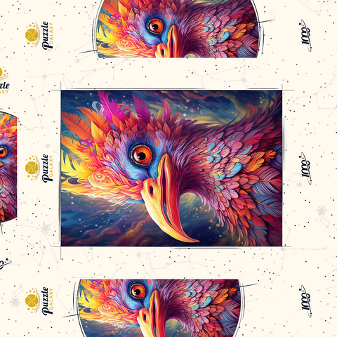 Majestic Fantasy Bird with Vivid Feathers 1000 Puzzle Schachtel 3D Modell