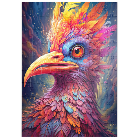 puzzleplate Majestic Fantasy Bird with Vivid Feathers 100 Puzzle