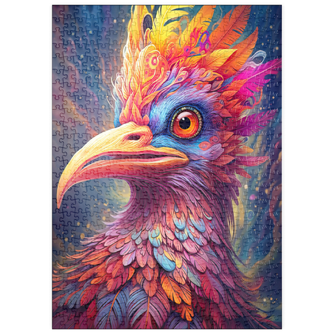 puzzleplate Majestic Fantasy Bird with Vivid Feathers 500 Puzzle